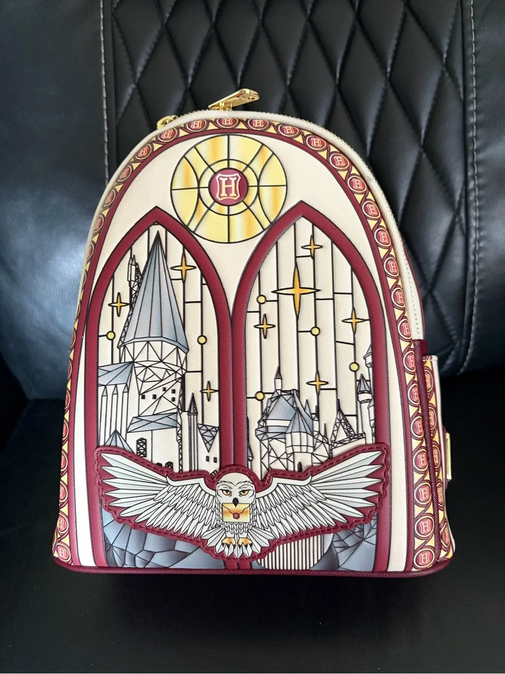 Loungefly Harry Potter Hedwig Stained Glass Window Mini Backpack